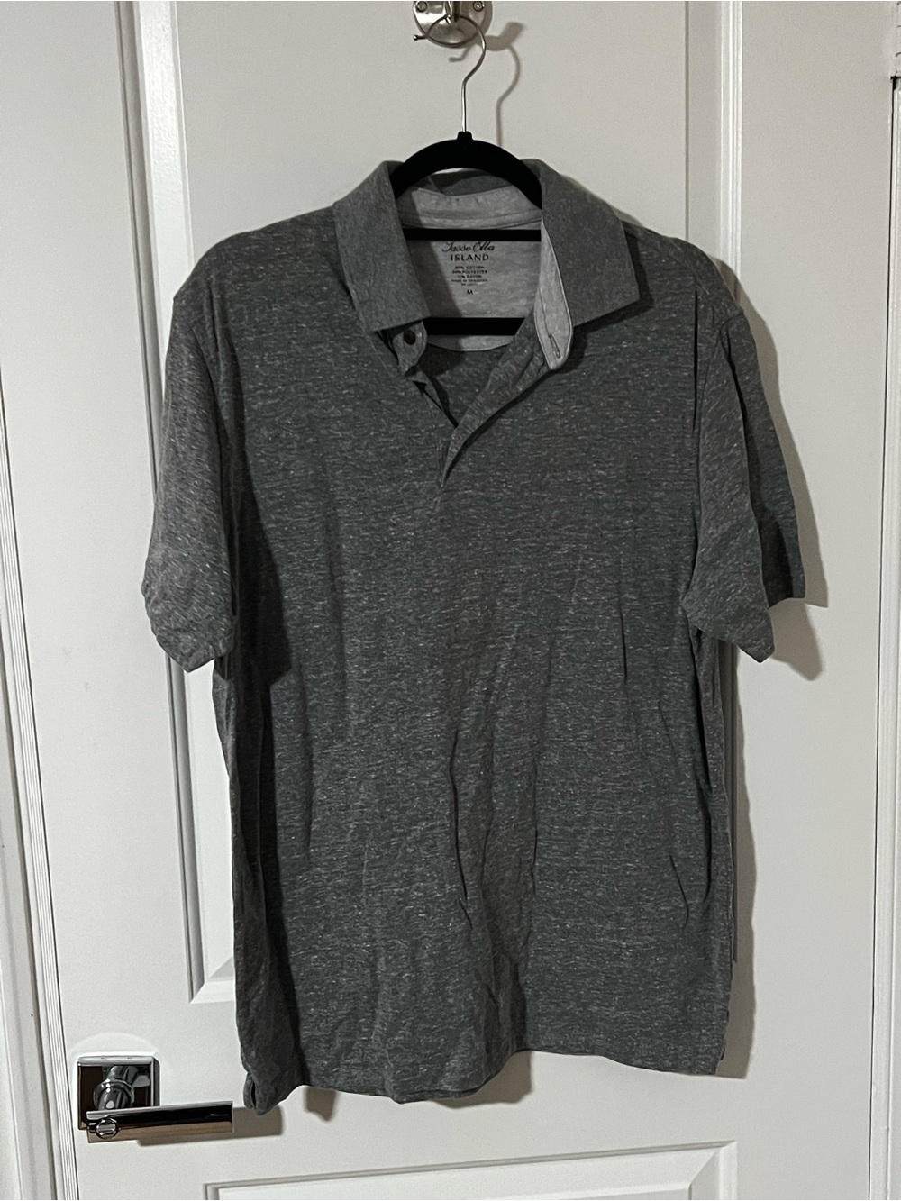 Tasso Elba Gray Men's Polo Shirt (Medium)